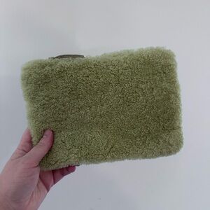 Prime Cut Shearling Clutch
